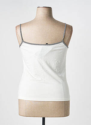 Top stretch fines bretelles beige O.K.S femme