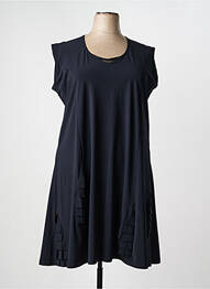 Robe mi-longue manches courtes manches courtes noir FRANCK ANNA femme