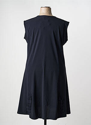 Robe mi-longue manches courtes manches courtes noir FRANCK ANNA femme