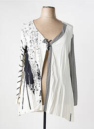 Gilet manches longues stretch beige O.K.S femme