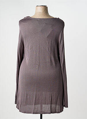 Pull tunique stretch manches longues gris BY MILLA femme