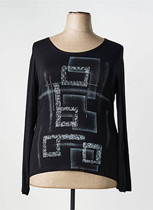 T-shirt manches longues manches longues noir CLAUDE DE SAIVRE femme