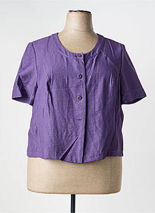 Veste casual col rond violet PAUPORTÉ femme