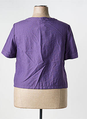 Veste casual col rond violet PAUPORTÉ femme