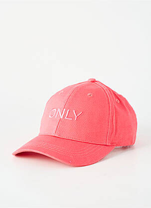 Casquette broderie rose ONLY femme