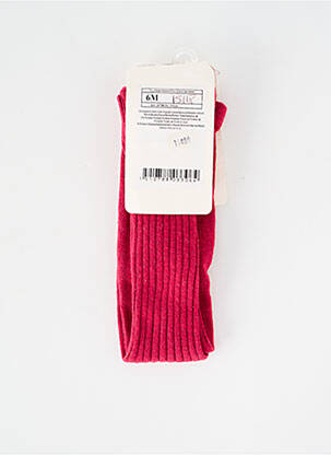 Collants tissage côtelé rose MAYORAL fille