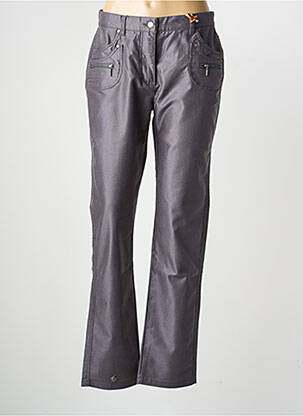 Pantalon slim tissage enduit taille normale gris JENSEN femme