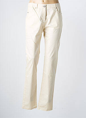 Pantalon slim stretch taille normale beige FRED SABATIER femme