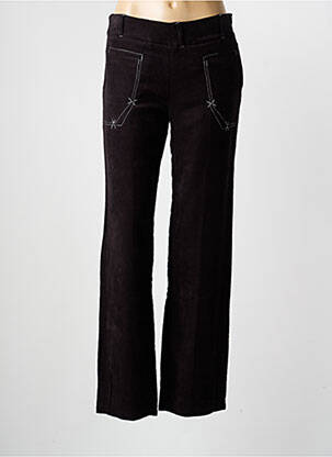 Pantalon droit stretch taille normale noir MISS AVENTURES femme