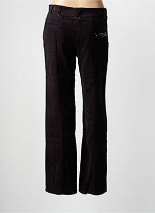 Pantalon droit stretch taille normale noir MISS AVENTURES femme