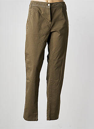 Pantalon chino tissage popeline taille haute vert MADO ET LES AUTRES femme