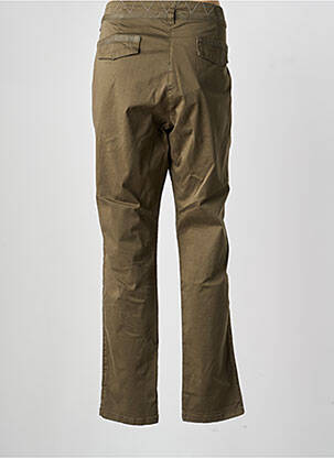 Pantalon chino tissage popeline taille haute vert MADO ET LES AUTRES femme