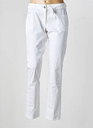Pantalon slim tissage popeline taille normale blanc MADO ET LES AUTRES femme