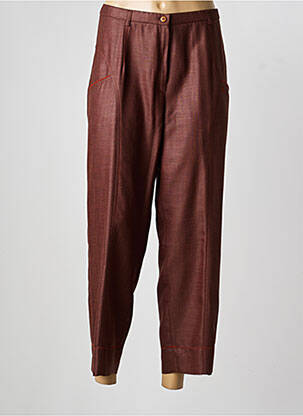 Pantalon 7/8 taille élastique taille normale marron PAUPORTÉ femme