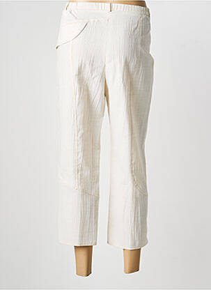 Pantacourt taille haute taille haute beige PAUPORTÉ femme