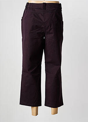 Pantalon 7/8 tissage popeline taille normale rouge JAC JAC femme