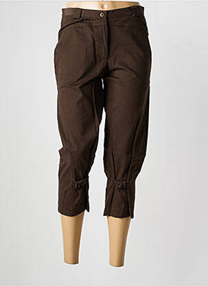 Pantacourt stretch taille normale marron TERRAMODA femme