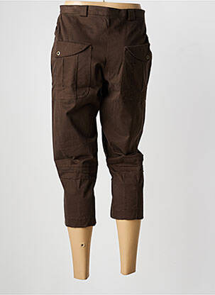 Pantacourt stretch taille normale marron TERRAMODA femme
