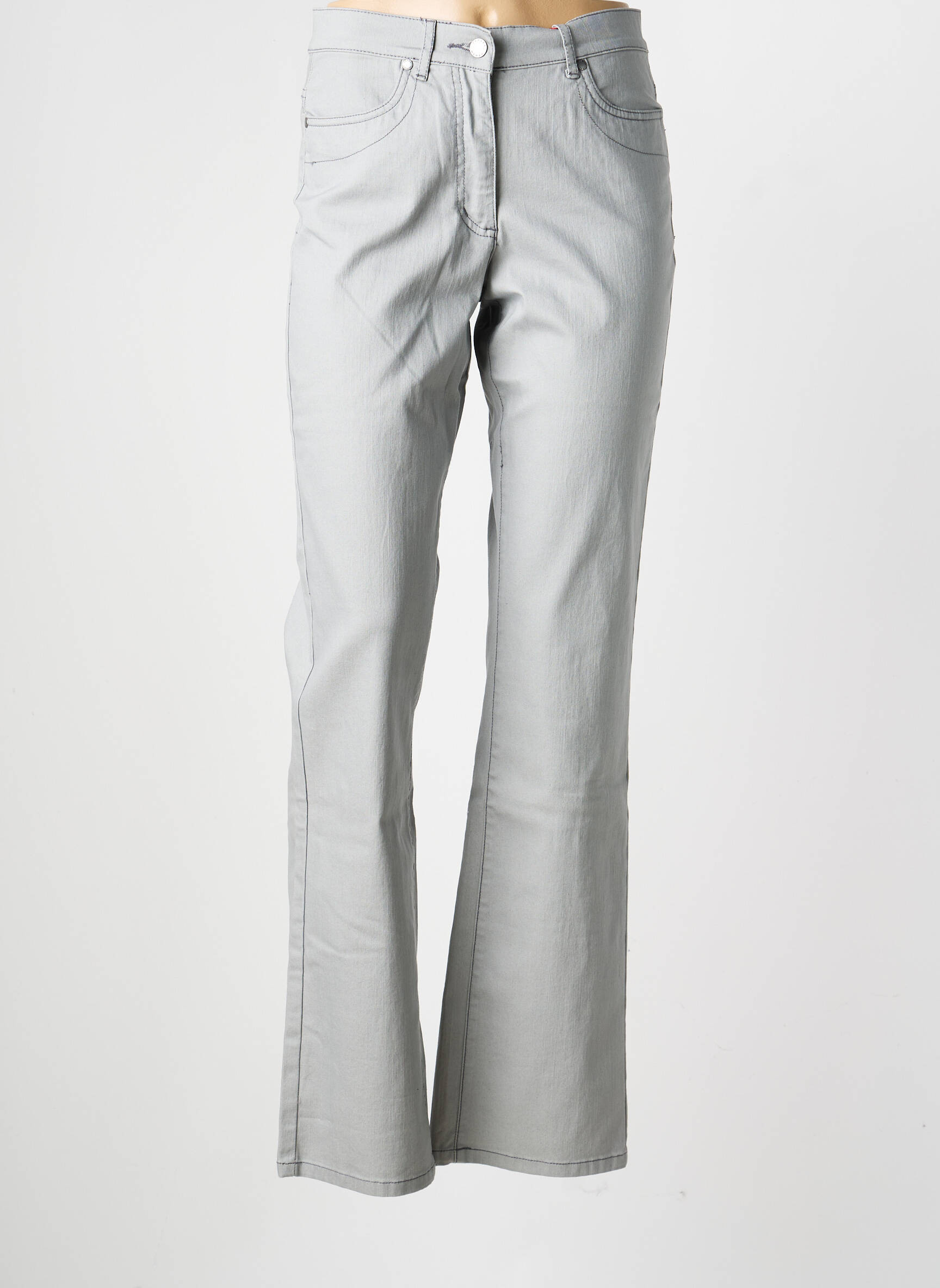 Jeans coupe droite stretch taille normale gris JENSEN femme