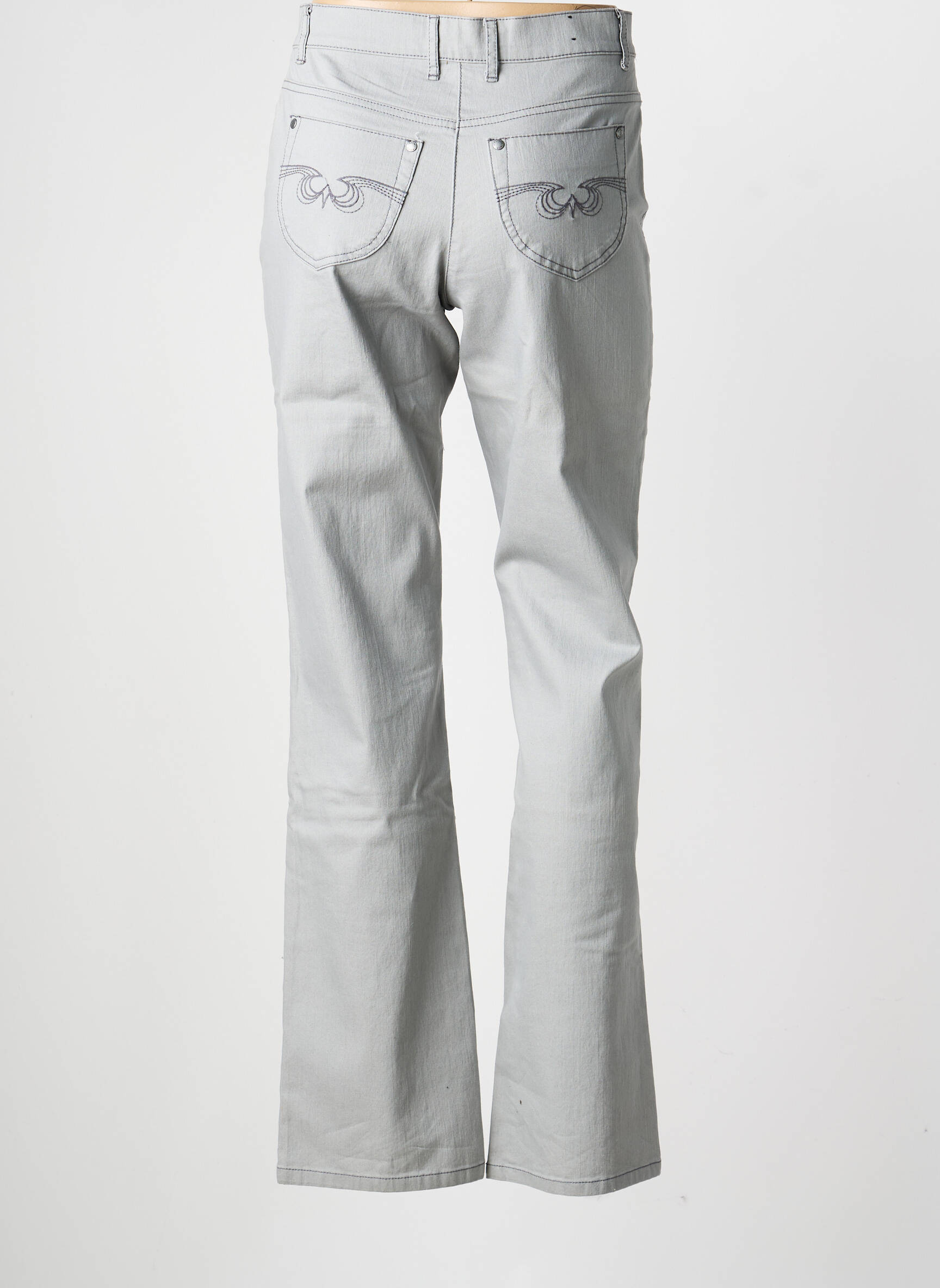 Jeans coupe droite stretch taille normale gris JENSEN femme
