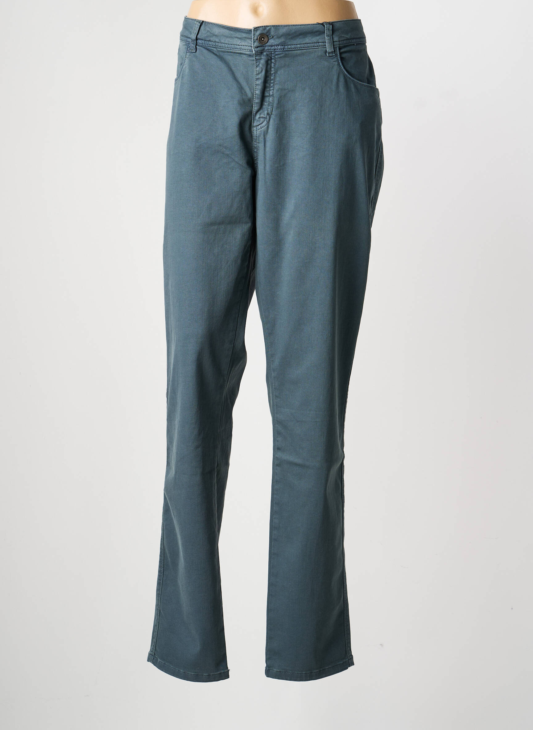 Jeans coupe slim stretch taille normale vert JENSEN femme