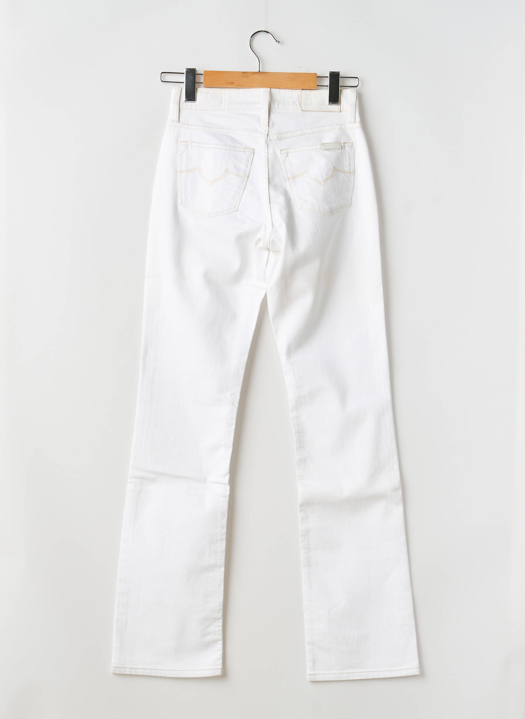 Jeans bootcut taille haute taille haute blanc MUSTANG femme
