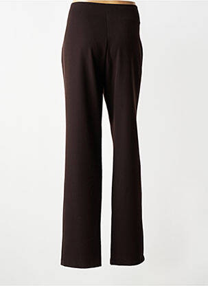 Pantalon droit tissage crêpe taille normale marron QUATTRO femme