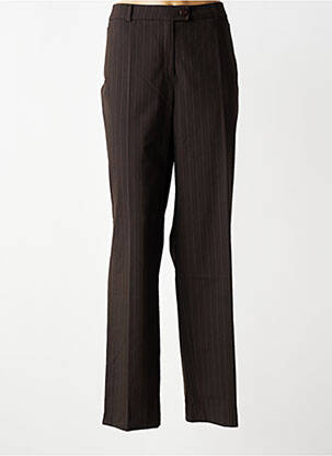 Pantalon droit tissage crêpe taille normale marron STEILMANN femme