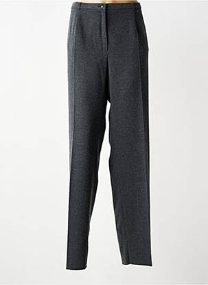 Pantalon droit fermeture zippée sous rabat boutonné taille normale gris PAUPORTÉ femme