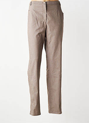 Pantalon droit taille élastique taille normale marron PAUPORTÉ femme