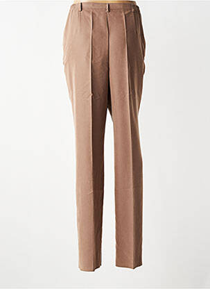 Pantalon slim taille élastique taille normale marron PAUPORTÉ femme