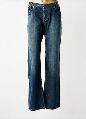 Jeans coupe droite stretch taille basse bleu CHEYENNE femme