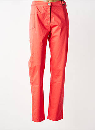 Pantalon slim tissage popeline taille normale rouge MADO ET LES AUTRES femme