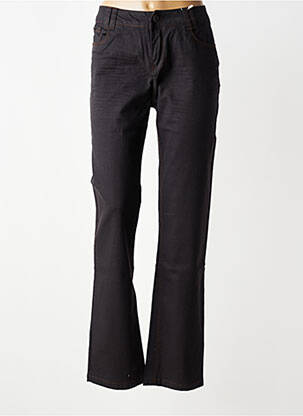 Jeans coupe droite stretch taille basse noir FRED SABATIER femme