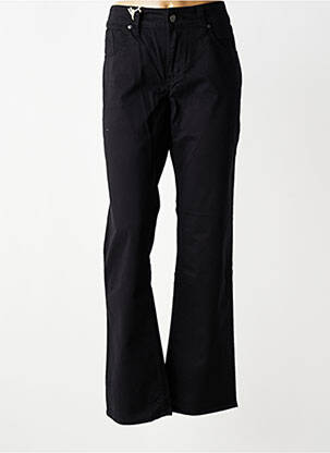 Pantalon droit stretch taille normale noir MUSTANG femme