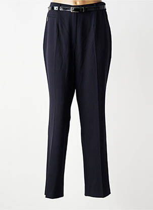 Pantalon droit tissage crêpe taille haute bleu STEILMANN femme