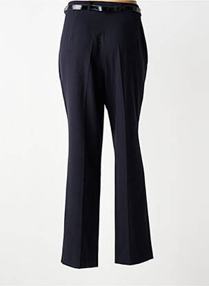 Pantalon droit tissage crêpe taille haute bleu STEILMANN femme