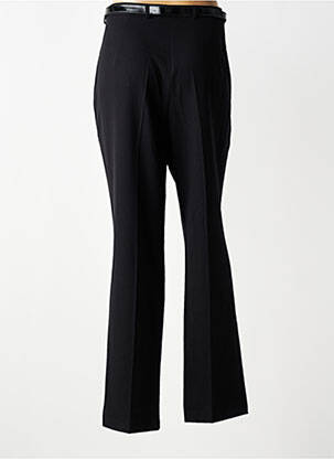 Pantalon droit tissage crêpe taille haute noir STEILMANN femme