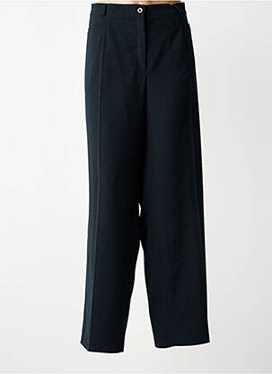 Pantalon droit tissage crêpe taille normale bleu GELCO femme