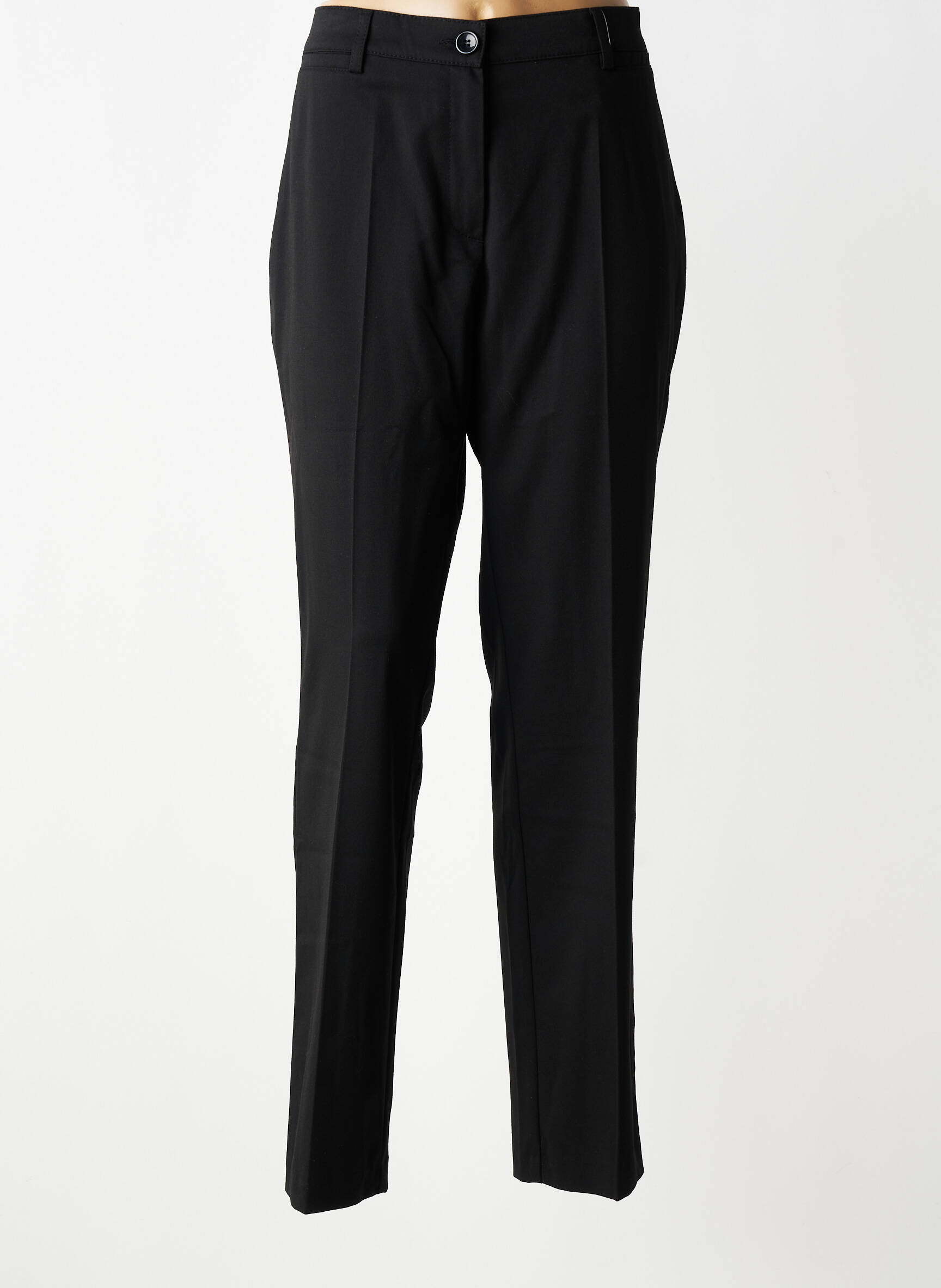Pantalon slim tissage popeline taille normale noir GELCO femme