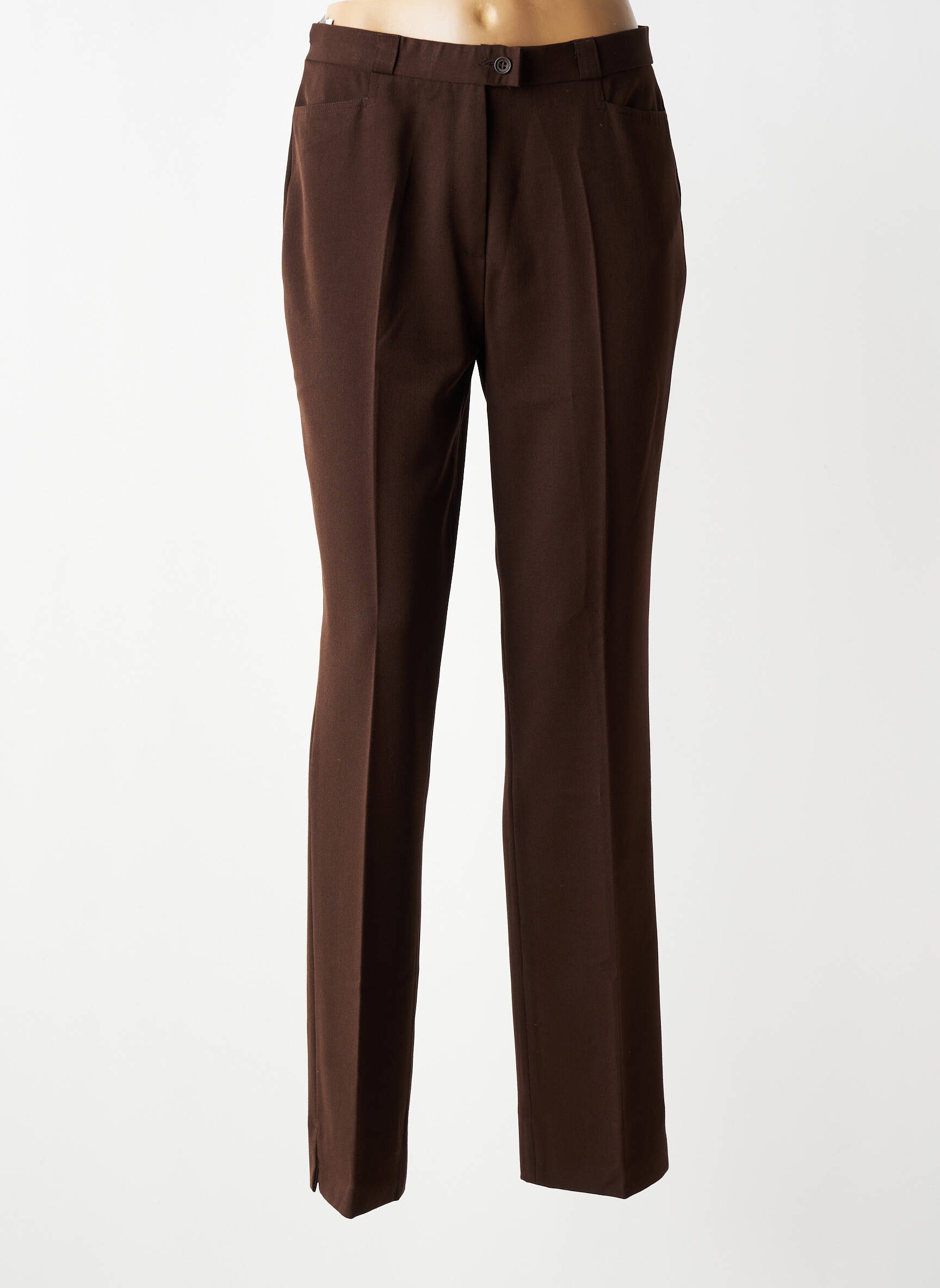 Pantalon slim taille normale taille normale marron QUATTRO femme
