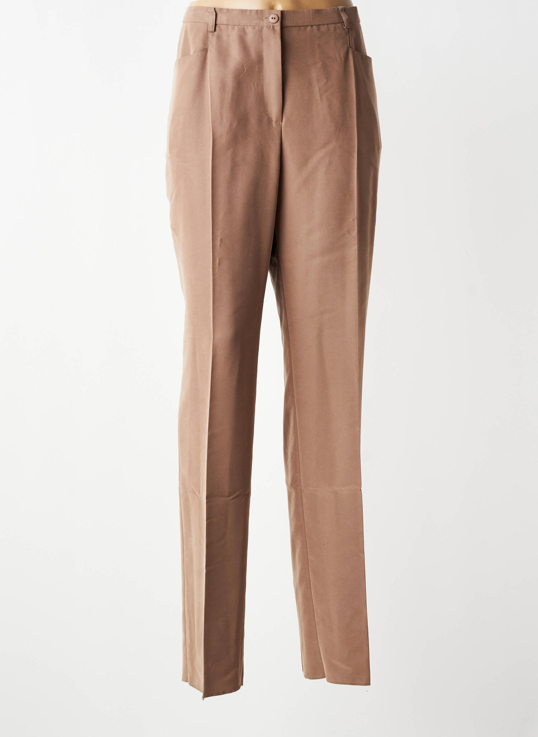 Pantalon slim taille élastique taille normale marron PAUPORTÉ femme