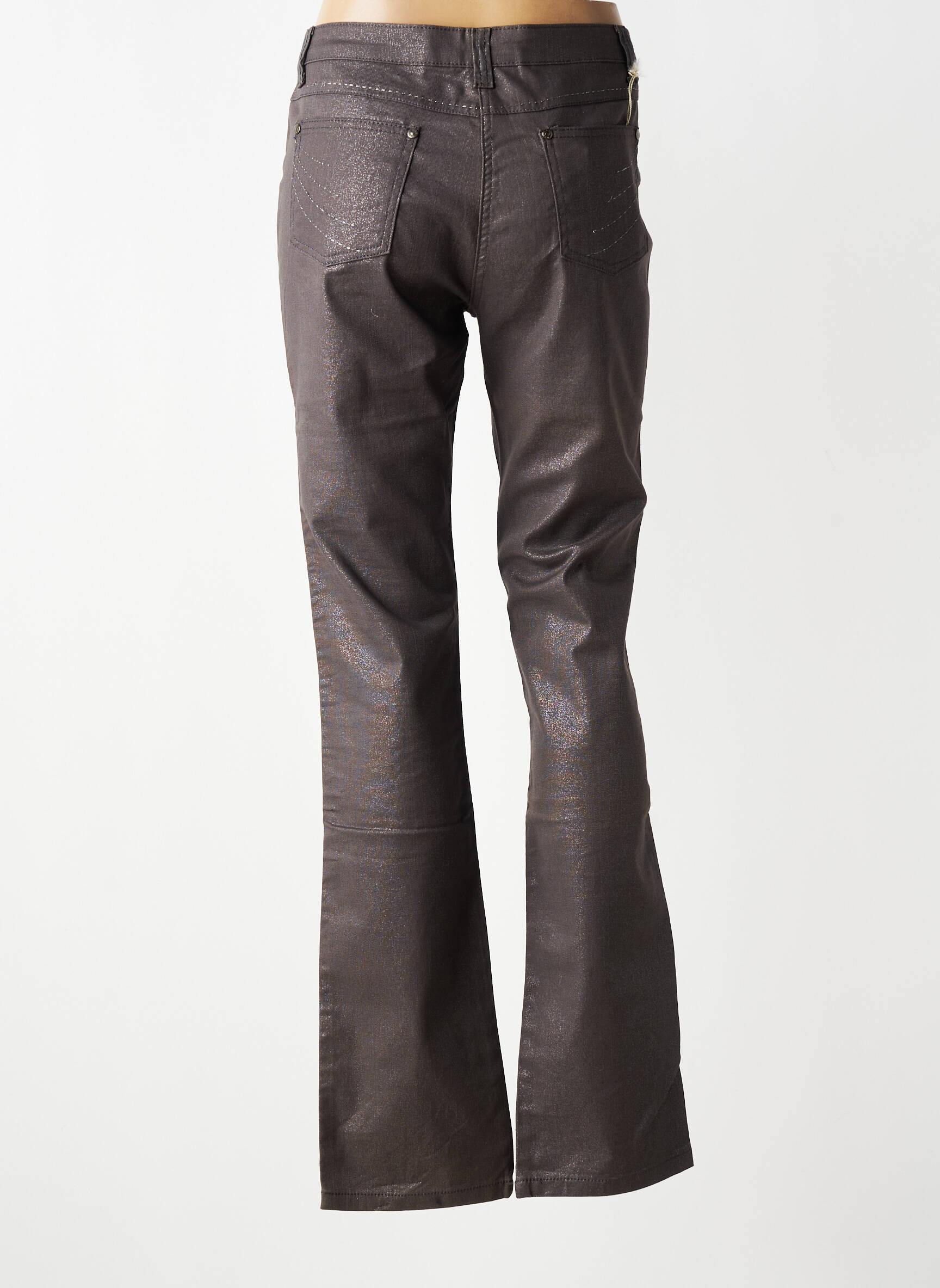 Pantalon flare stretch taille normale gris ON PARLE DE VOUS femme
