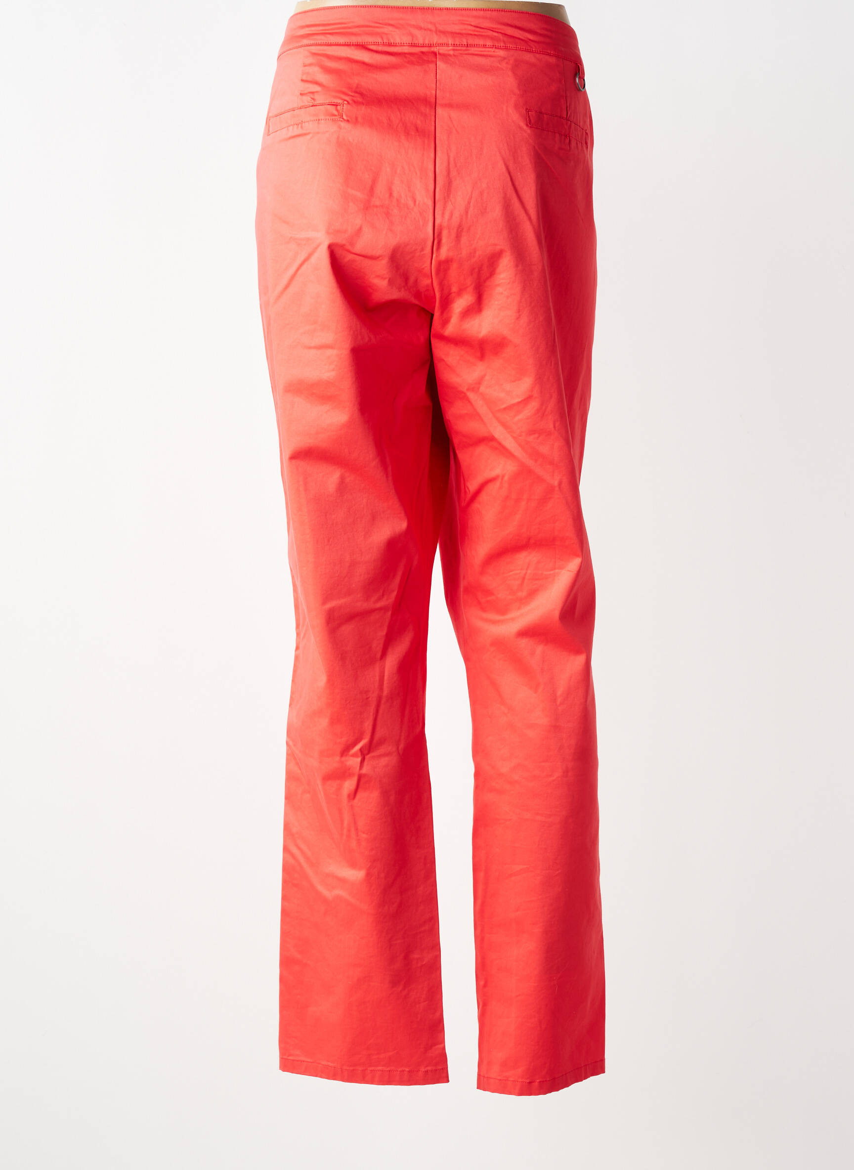 Pantalon slim tissage popeline taille normale rouge MADO ET LES AUTRES femme