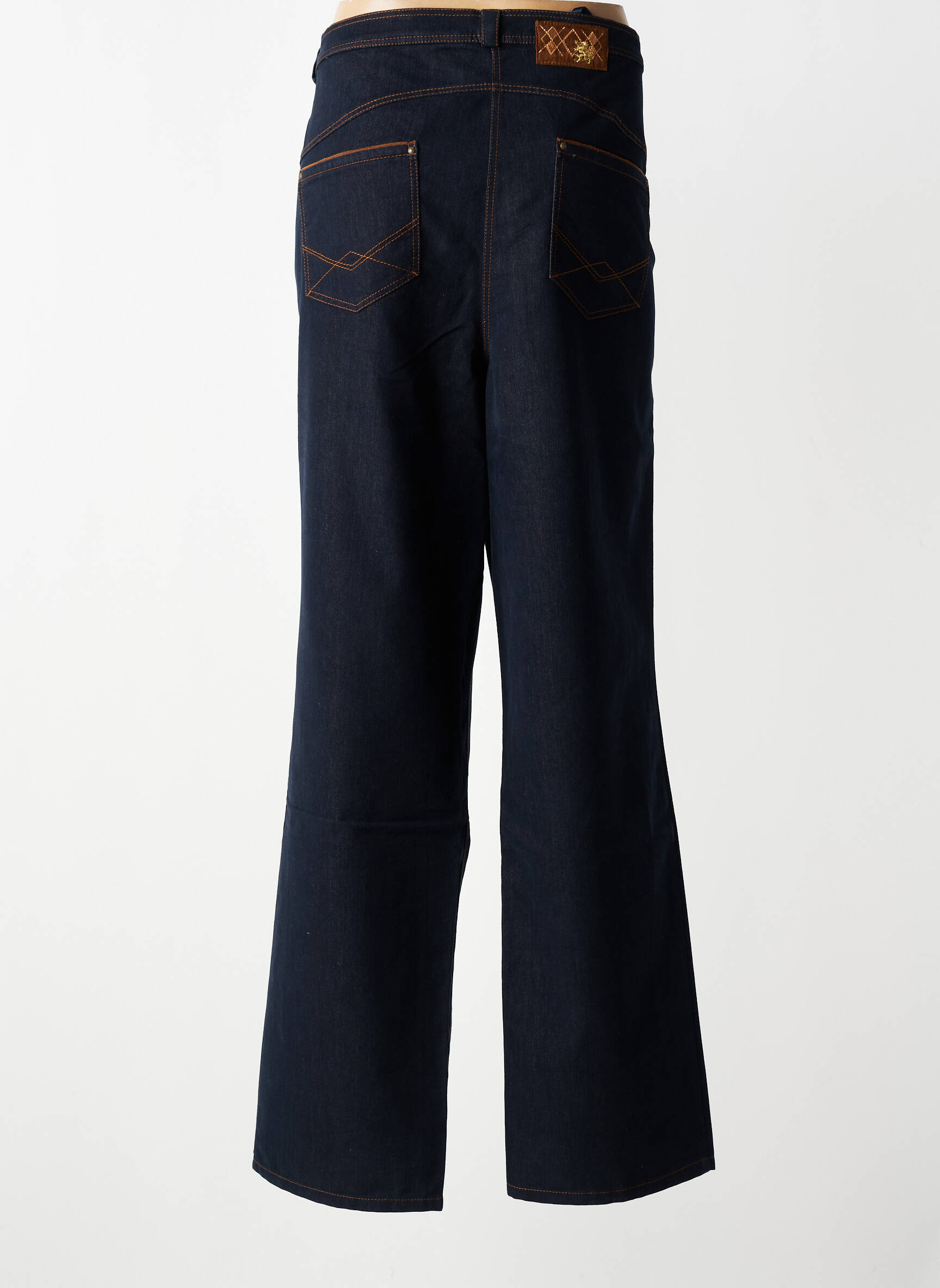 Jeans coupe droite stretch taille normale bleu GELCO femme