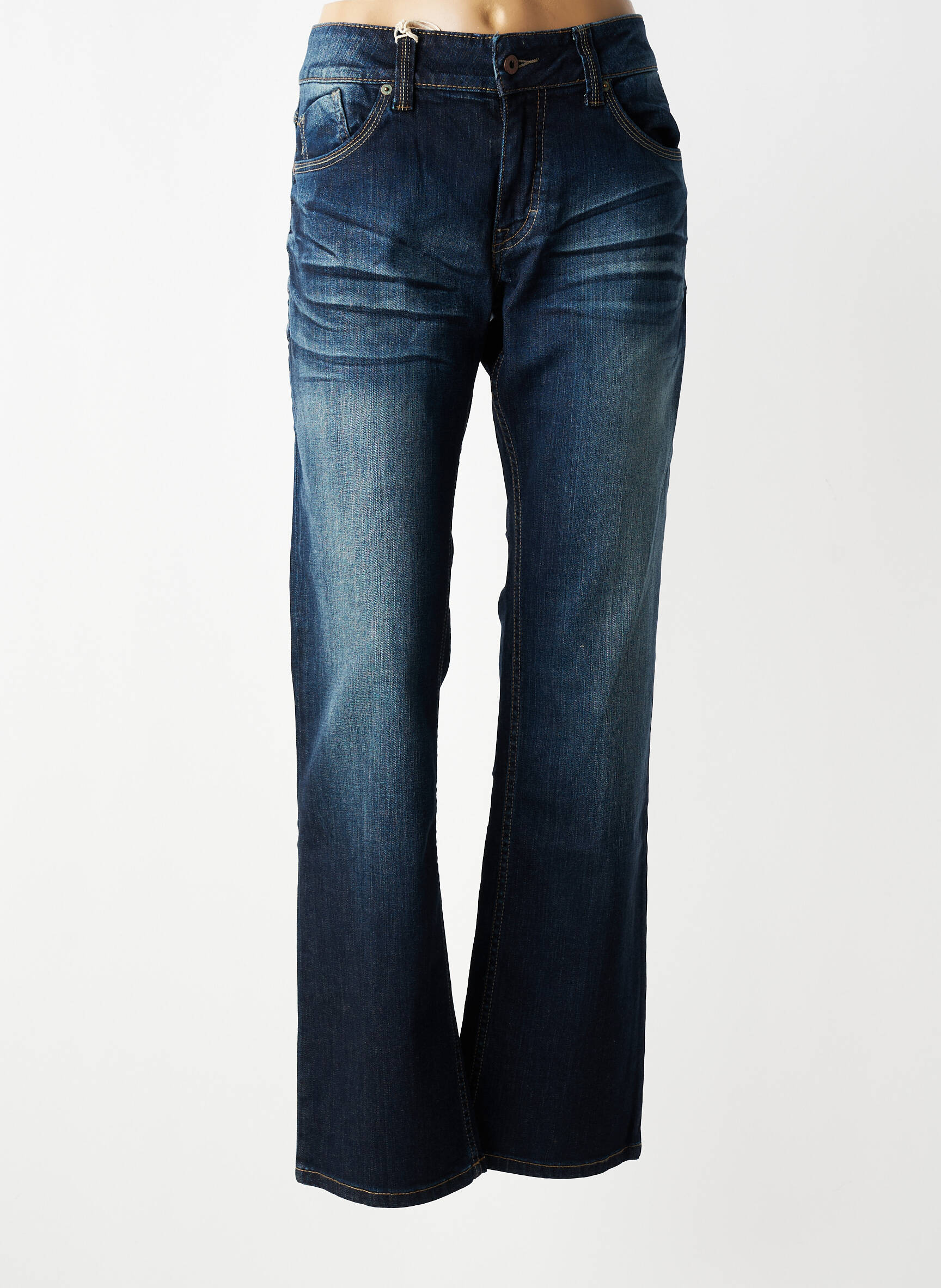 Jeans coupe droite stretch taille normale bleu MUSTANG femme