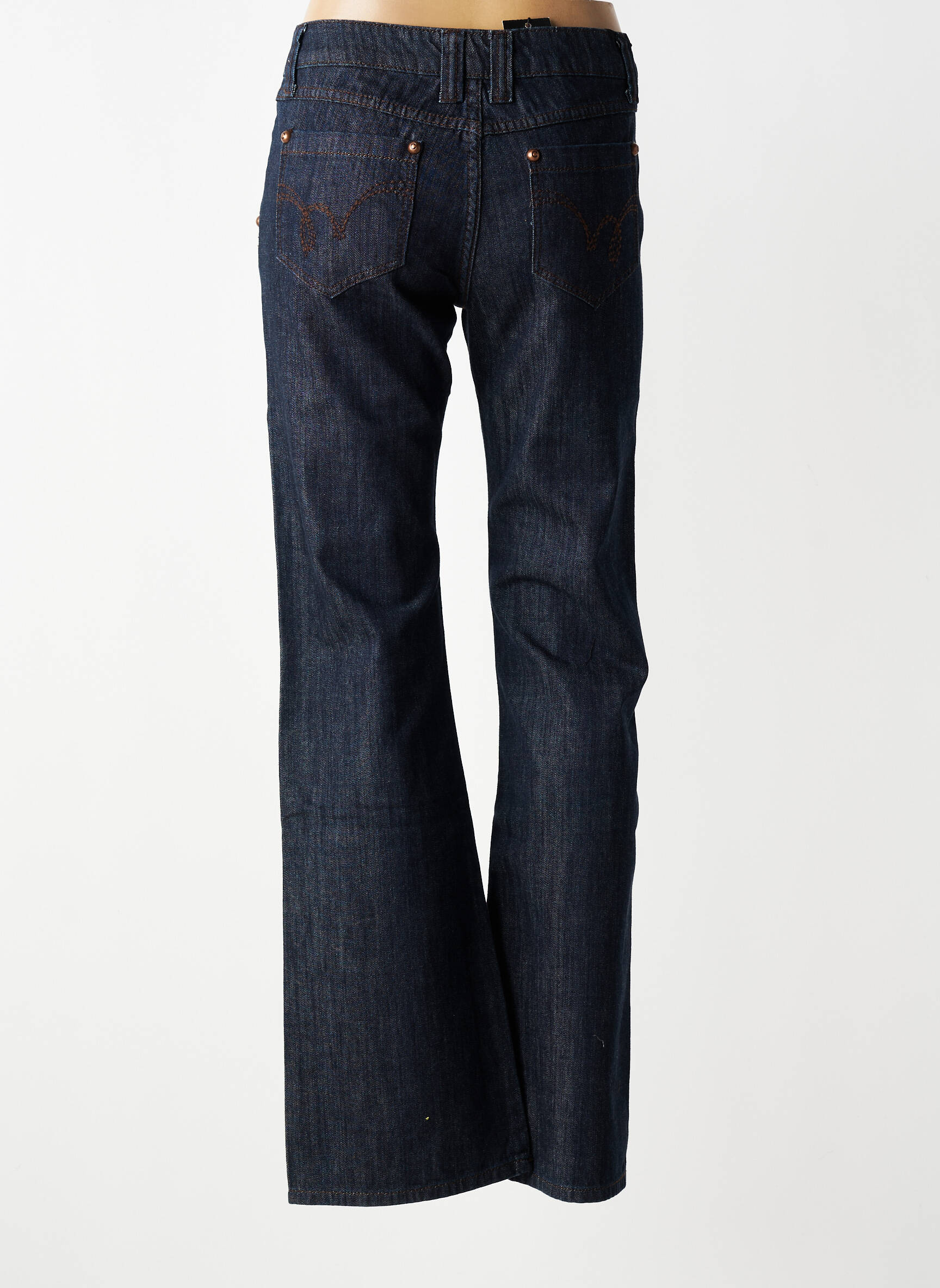Jeans bootcut stretch taille basse bleu CARLOPIK femme