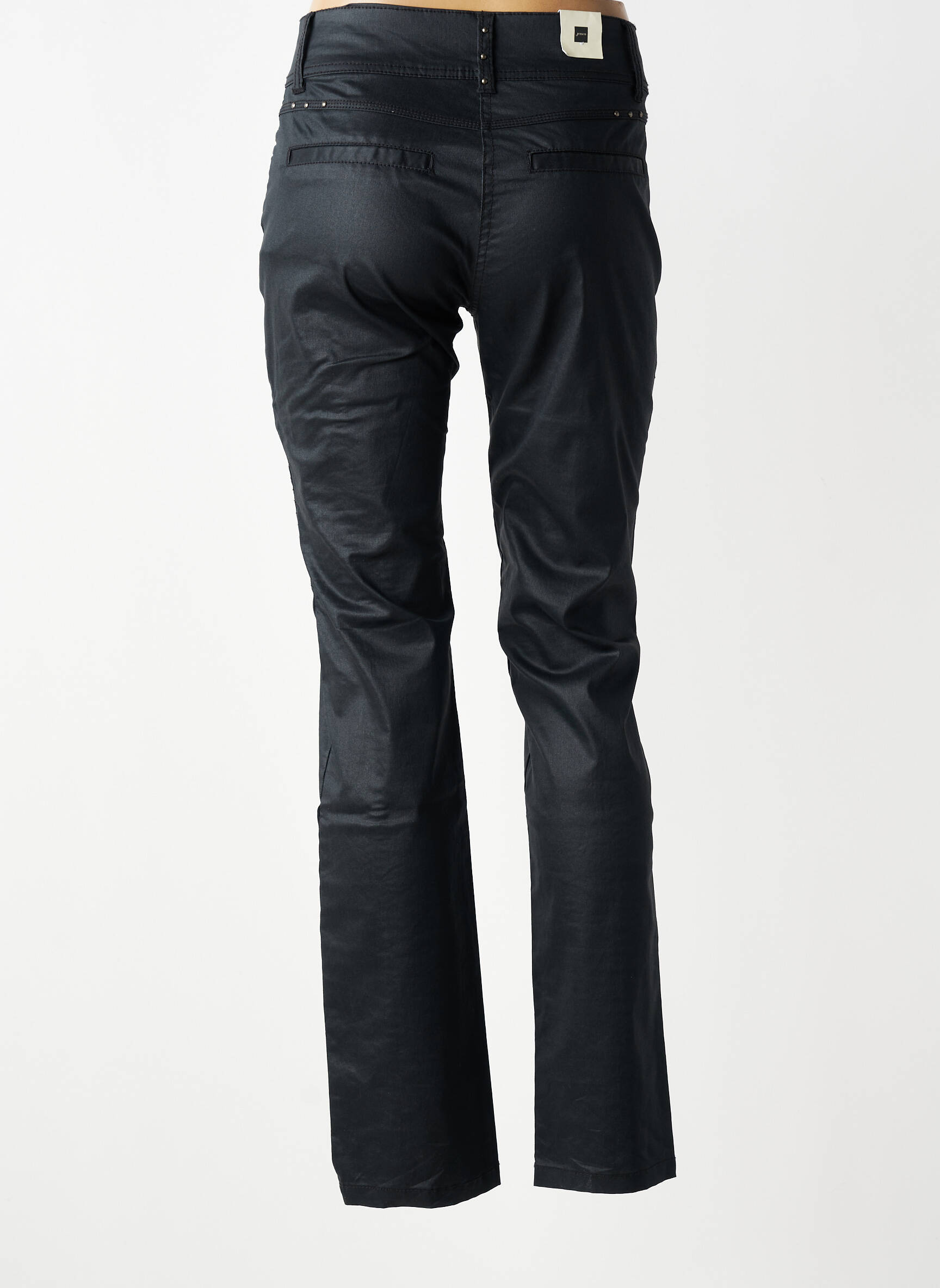 Pantalon slim tissage enduit taille normale noir JENSEN femme