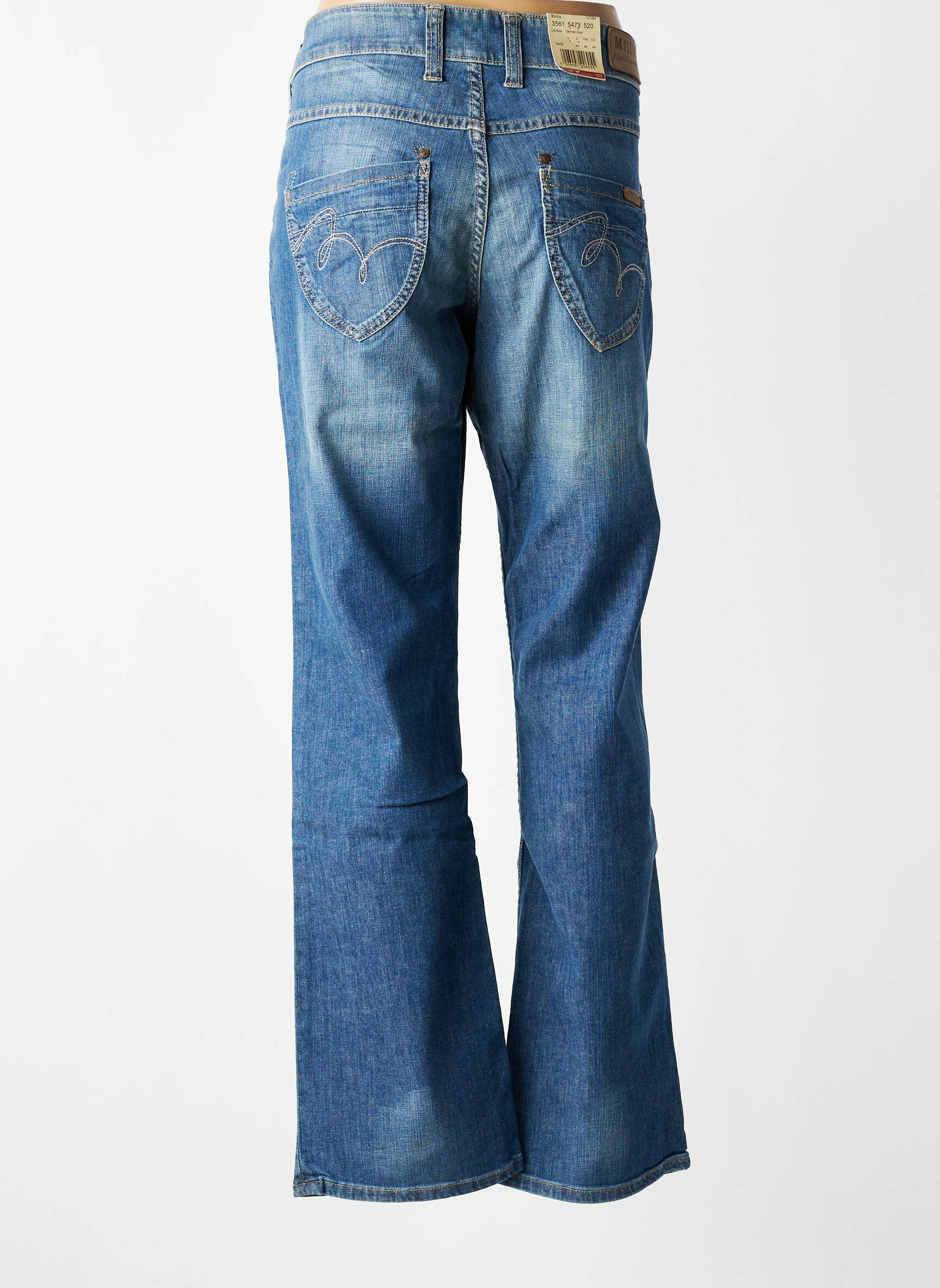 Jeans coupe droite stretch taille normale bleu MUSTANG femme