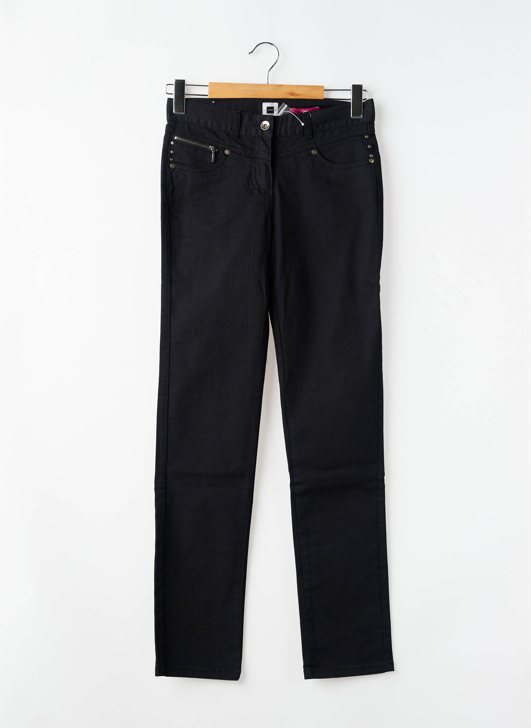 Jeans coupe slim stretch taille normale noir JENSEN femme